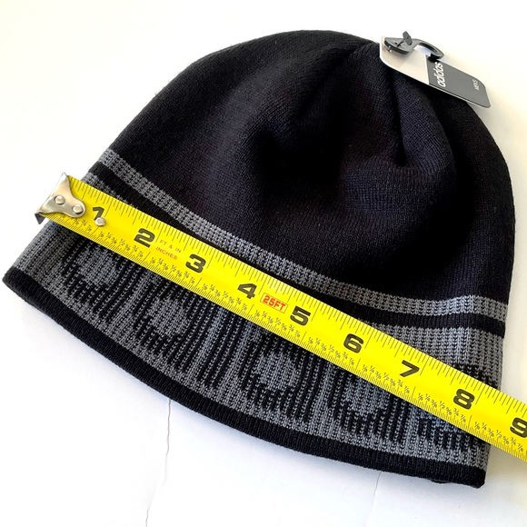 Adidas Men’s Beanie Winter Hat Midway II 0142211 Acrylic Black & Gray OSFA New - Picture 10 of 13